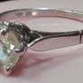 Antique Diamond 18ct White Gold Solitaire Ring Image 5