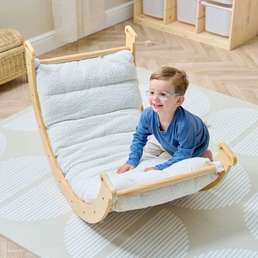 montessori pikler triangle, slide with climber, arch, cushion for rocking chair and tent cover
