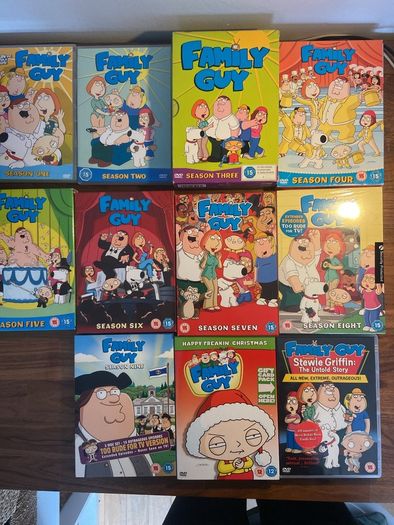 Family Guy Dvd collection prices individually below (some intact in cellophane)