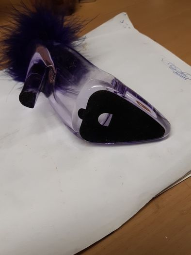 Trinket tray glass high heel