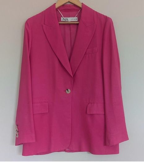 Fab Zara Cerise Pink Blazer & Trousers  Both Size Large UK 12