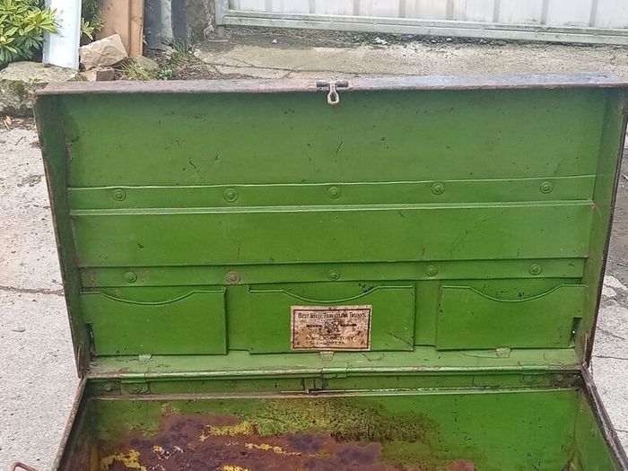 Antique Steel Trunk