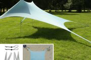 Sun Sail Beach Shelter Canopy  3 x 3 m XXL Beach Shelter Sun Sail UV 50+ Sun Protection Beach Tent