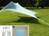 main image for ad Sun Sail Beach Shelter Canopy  3 x 3 m XXL Beach Shelter Sun Sail UV 50+ Sun Protection Beach Tent