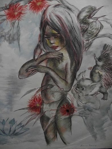 Brownie Downing - 4 X Rare Original Watercolour Illustrations - 3 signed
