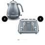 Delonghi metallic kettle and toaster and 4 slice toaster Image 3