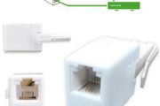 ADSL Adapter RJ11 BT Male to Female Adapter for Telephones