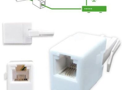 ADSL Adapter RJ11 BT Male to Female Adapter for Telephones