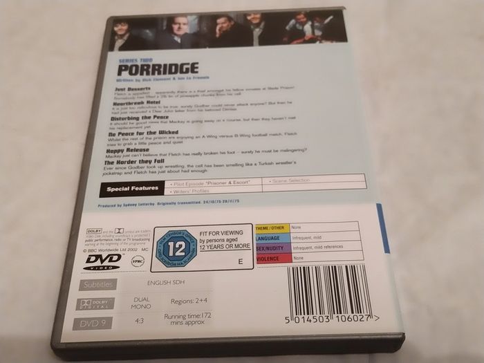 Porridge Series 2 Dvd