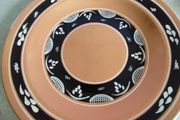 Lovely Pottery Hanging Bowl from Portugal.