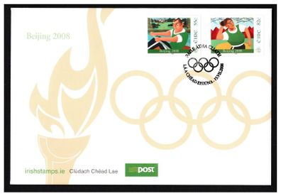 2008 Ireland Beijing Olympic Games Commemorative Stamps An Post First Day Cover (FDC)