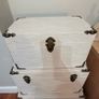 Grey Storage Trunks with Brass Hardware Image 3