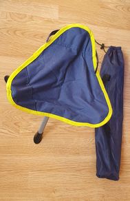 New - A Navy Camping Stool - Steel Legs - Festival ready #