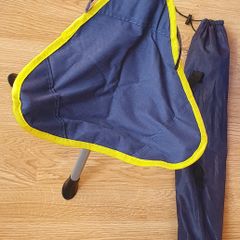New - A Navy Camping Stool - Steel Legs - Festival ready #