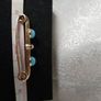 Gold, diamond and turquoise brooch ,lapel pin Image 9
