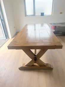 EZ Athens Solid Oak extendable dining table