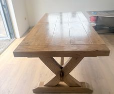 EZ Athens Solid Oak extendable dining table
