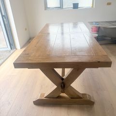 EZ Athens Solid Oak extendable dining table