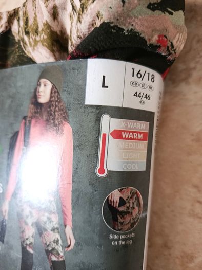 Crivit Premium Ladies Thermal Sport Leggings Size L EUR 44-46 GB 16-18 New