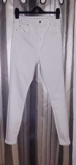 High Waist White Jeans