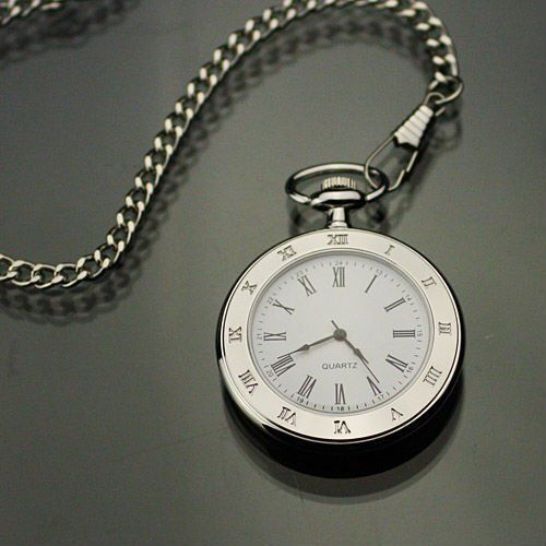 Large dial pocket watch and chain, Free Post