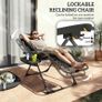 Zero Gravity Chairs Set of 2, Folding Sunloungers Reclining Garden Chairs with Cup Holder Image 4