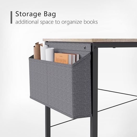 NEW SALE | Writing Computer Desk, Office Work Desk for student and worker, Laptop Table with Storage Bag and Headphone Hook,Modern Simple Style Desks for Bedroom, Home, Office(100x50x75cm)