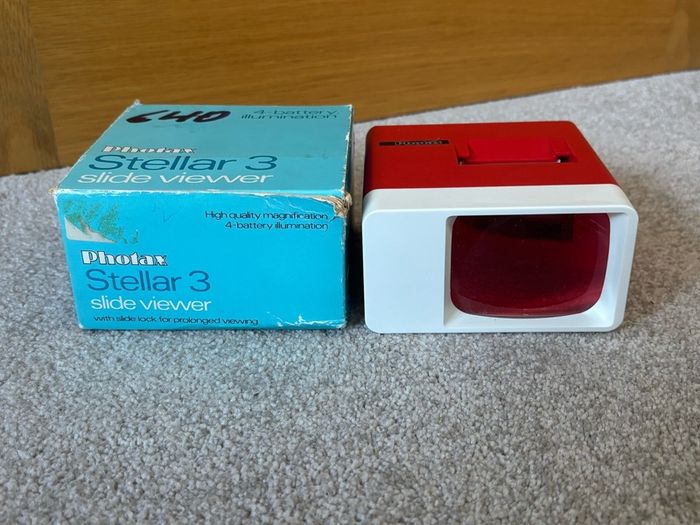Brand New Vintage Photax Stellar 3 Slide Viewer