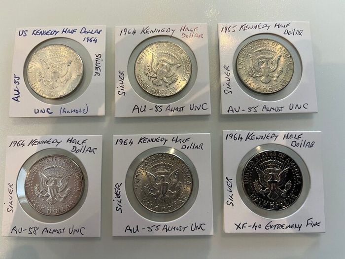 1964 Silver US Kennedy Half Dollar Coins for Sale