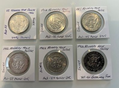 1964 Silver US Kennedy Half Dollar Coins for Sale