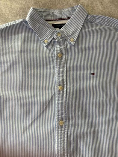 Tommy Hilfiger Blue Striped Oxford Shirt  L