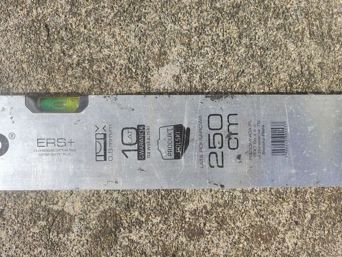 Professional Measuring Rule / Aluminium Spirit Level PRO ERS+ 250 cm