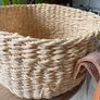 New leather Zara home rigid 21cm x 12cm basket with leather handle Image 6