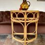 Mid 20th Century Bamboo Demi Lune Console Table Italian Design 1960s Image 2