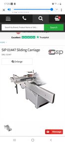 sliding carriage for table saw.
