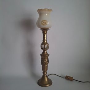 Brass Table Torchier Lamp