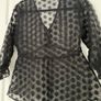 Black Sheer Embroidered Top - Innocence, UK 8 Image 3