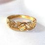 Vintage Hallmarked 9ct Gold 'Clover' Wedding Band Image 7