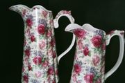 A Pair of Lord Nelson Ware Chintz Edwardian Pitchers Jugs