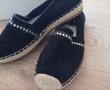 black faux suede Espadrilles size 39