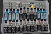 Jack daniels whiskey gin vodka Empty mini bottles