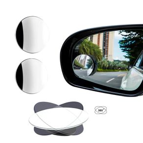 2pcs Car Van Camper Trailer Mirror Wide Angle Car Blind Spot Mirrors 360 Adjustable Auxiliary Rearview Mirrors HD Frameless Small Round Mirror