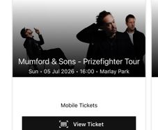 mumford and sons tickets x2
