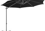 Cantilever Umbrella with Steel Pole Black 300 cm