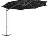 Cantilever Umbrella with Steel Pole Black 300 cm