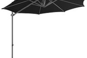 Cantilever Umbrella with Steel Pole Black 300 cm
