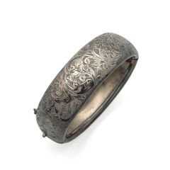 Rare Sterling Silver Chunky Chester Bangle, 1947