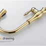 BRAND NEW Gold Kitchen Faucets Silver Single Handle Pull Out Kitchen Tap Single Hole Handle Swivel Degree Water Mixer Tap Mixer Tap 866011 Image 7