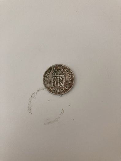 English six pence 1943