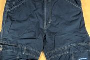 Vintage Quiksilver Surfwear Cargo Jean Shorts Mens Large Blue - Y2K